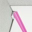 Congé d'angle interne rose shocking pink pour plaques PVC épaisseur 2-3 mm en situation