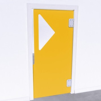 Porte Va et Vient polyéthylène jaune - 1 Vantail