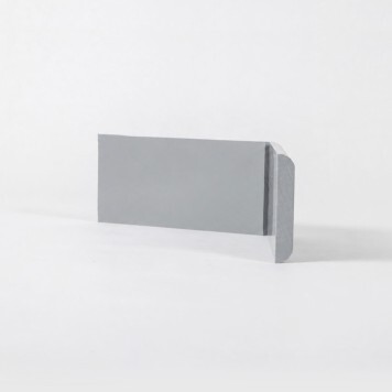 Angle externe pour lisse de protection murale Polyéthylène Grise tranche