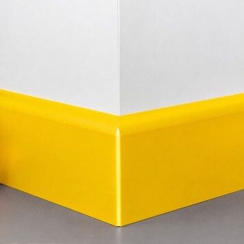 Angle externe pour Plinthe Polyéthylène jaune monté