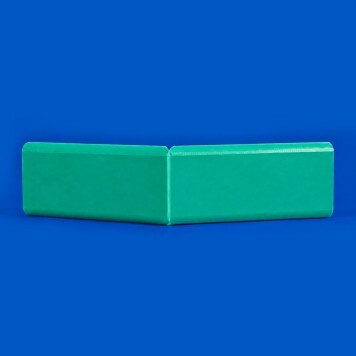 Angle interne pour lisse de protection murale PEHD verte face