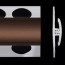 Profilé de jonction bronze 2 parties pour panneaux muraux ALTRO de 2,5 mm d'épaisseur