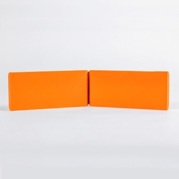 Angle externe pour lisse de protection murale PEHD orange dos