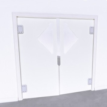 Porte Va et Vient Polyéthylène blanc 2 Vantaux