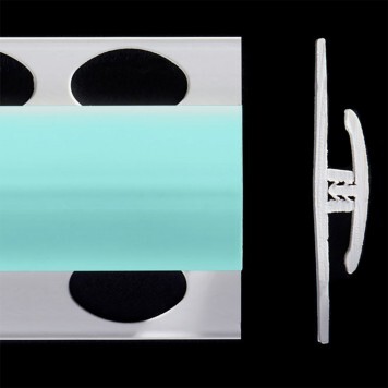 Profilé de jonction bleu givré brillant 2 parties pour panneaux muraux ALTRO de 2,5 mm d'épaisseur