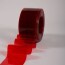 Rouleau 50m lanière PVC Standard rouge transparent 200mm x 2mm