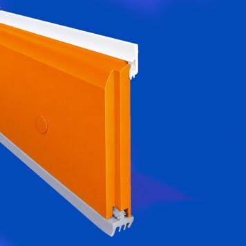 Plinthe à joints souples Polyéthylène orange tranche a