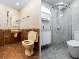 Avant et après rénovation salle de bain et sanitaire