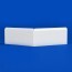 Angle externe pour Plinthe Polyéthylène blanche face a