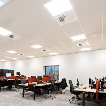 dalle faux plafond blanche open space
