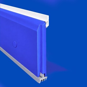 Plinthe à joints souples Polyéthylène bleue tranche a