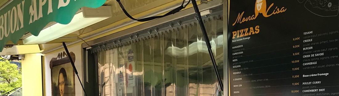 rideau à lanières pizzeria