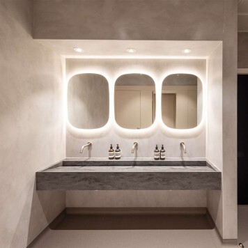 Panneau mural PVC Béton Gris Clair ou Pierre Grise pour salle de bain 3