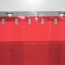 Zoom rideau standard rouge transparent recouvrement 50%