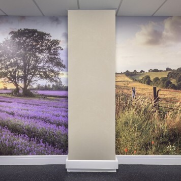 plaque pvc effet béton poli / calcaire realisation 2