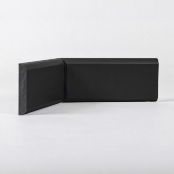 Angle interne pour lisse de protection murale PEHD noire tranche