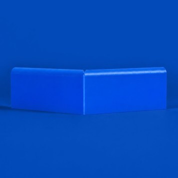 Angle externe pour Plinthe Polyéthylène bleue face a