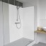 Réalisation parois de douche avec panneau mural décoratif brillant Blanc Eclatant "Pure Innocence" Altro Whiterock Chameleon