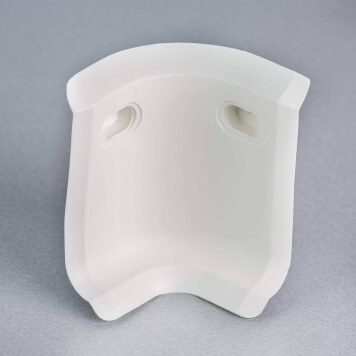Angle interne blanc pour plinthe PVC à lèvres souples sans bouchons