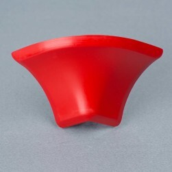 Jonction externe 2D rouge pour Congé d'angle PVC