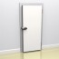 Porte pivotante ouverte chambre froide PPN