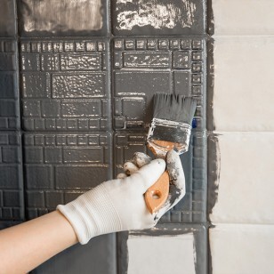 peinture sur carrelage