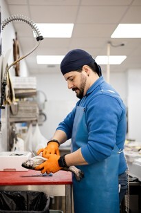 planche à découper de Poissonnier en PEHD