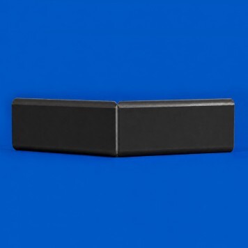 Angle externe pour lisse de protection murale PEHD noire face