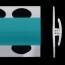 Profilé de jonction bleu canard vibrance 2 parties pour panneaux muraux ALTRO de 2,5 mm d'épaisseur