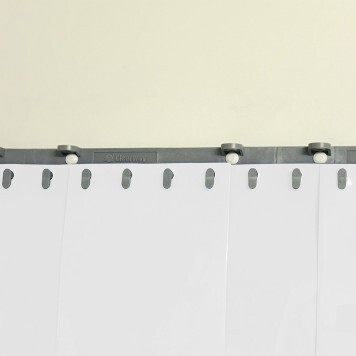 Rideau à lanières blanc opaque recouvrement 50%
