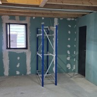 Faux plafond garage avant rénovation