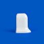 Embout droit blanc pour plinthe PVC avec bouchon