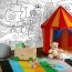 Panneau mural PVC fresque murale à colorier effaçable à sec Motif Pirates dans une chambre d'enfant