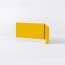 Angle externe pour lisse de protection murale PEHD jaune tranche a