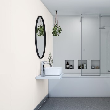 Panneau mural décoratif intérieur PVC Satiné Beige Clair "Linen" Altro Whiterock Satins pour salle de bain 3