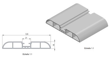 Plan pare choc PVC 3D avec mesures
