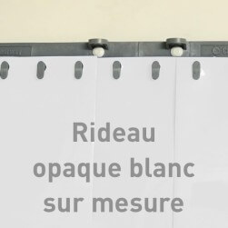 Rideau à lanières PVC Standard blanc opaque - Sur mesure