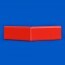 Angle externe pour lisse de protection murale PEHD rouge face