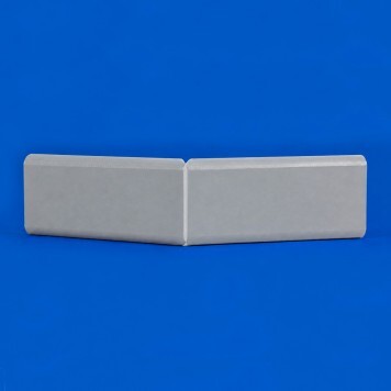 Angle externe pour lisse de protection murale Polyéthylène Grise face