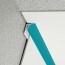 Congé d'angle interne bleu vibrance pour plaques PVC épaisseur 2-3 mm en situation