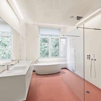 Panneau mural décoratif intérieur PVC Satiné Beige Clair "Linen" Altro Whiterock Satins pour salle de bain 4