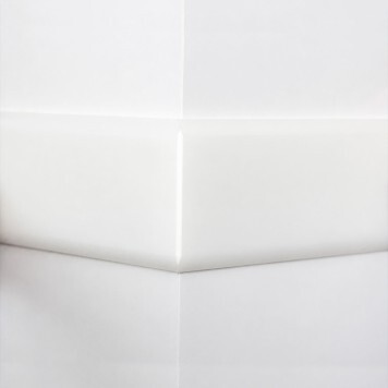 Angle externe pour lisse de protection murale Polyéthylène Blanche monté