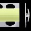 Profilé de jonction vert pistache brillant 2 parties pour panneaux muraux ALTRO de 2,5 mm d'épaisseur
