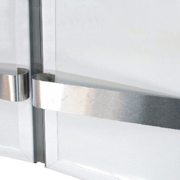 Option Protection aile d'avion inox intégrée à une Porte Va et Vient semi isotherme