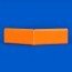 Angle externe pour lisse de protection murale PEHD orange face
