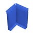 Angle interne pour plinthe Polyéthylène bleue avec découpe pour U de sol