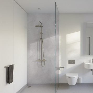 Panneau mural PVC Béton Gris Clair ou Pierre Grise pour salle de bain