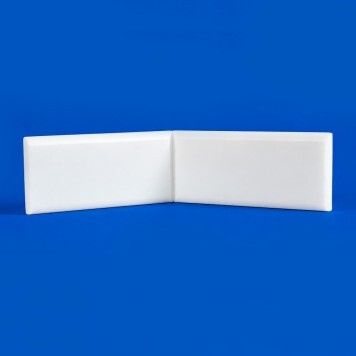 Angle interne pour lisse de protection murale Polyéthylène Blanche face