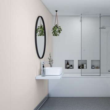 Panneau mural décoratif intérieur PVC Satiné Beige Gris "Silk" Altro Whiterock Satins pour salle de bains 3