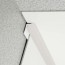 Congé d'angle interne beige hessian pour plaques PVC épaisseur 2-3 mm en situation